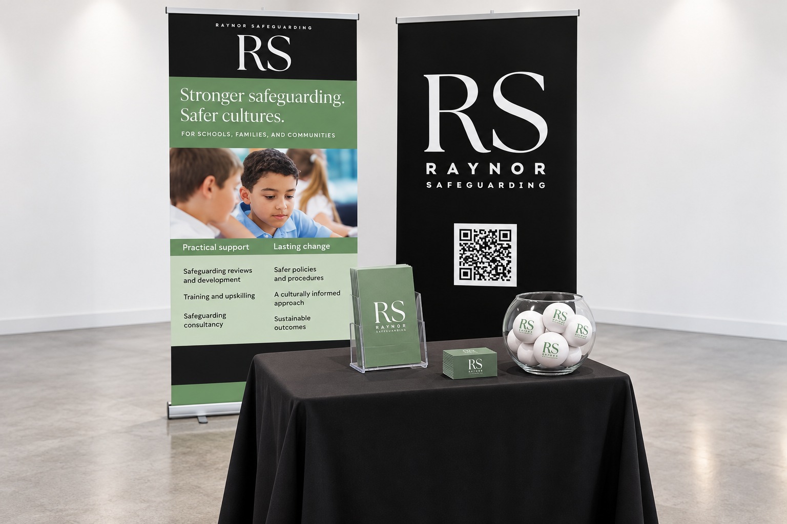 Raynor Safeguarding proposed exhibition display mock-up